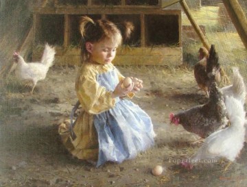 Pets and Children Painting - The Egg Inspector MW pet kids